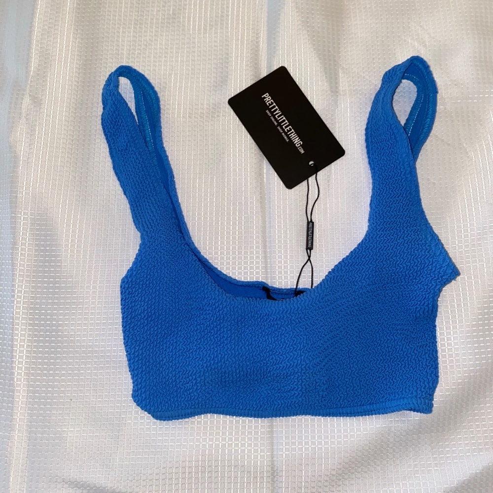 PLT blue top & red swimsuit bottom SET
